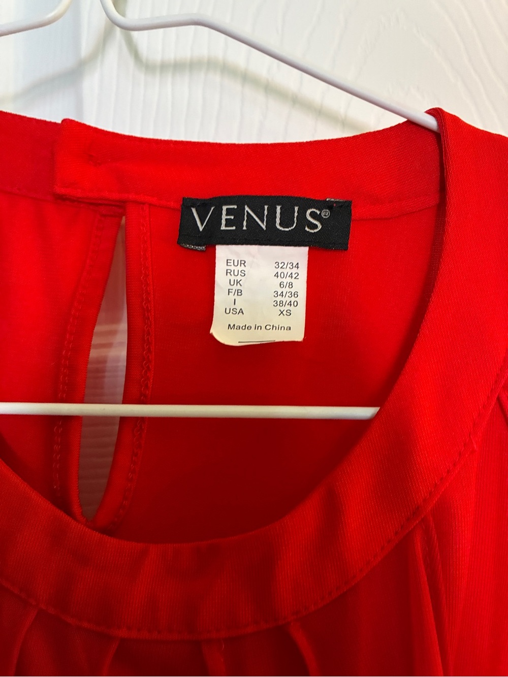VENUS Red Pleated Chiffon Tank Top - Picture 3 of 3